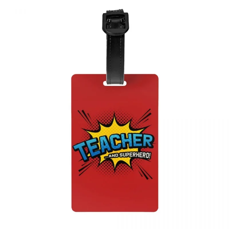 

Пользовательский ярлык для багажа супергероя учительницы с именной карточкой научный сотрудник Личная Обложка для личной безопасности идентификационная этикетка для дорожного чемодана