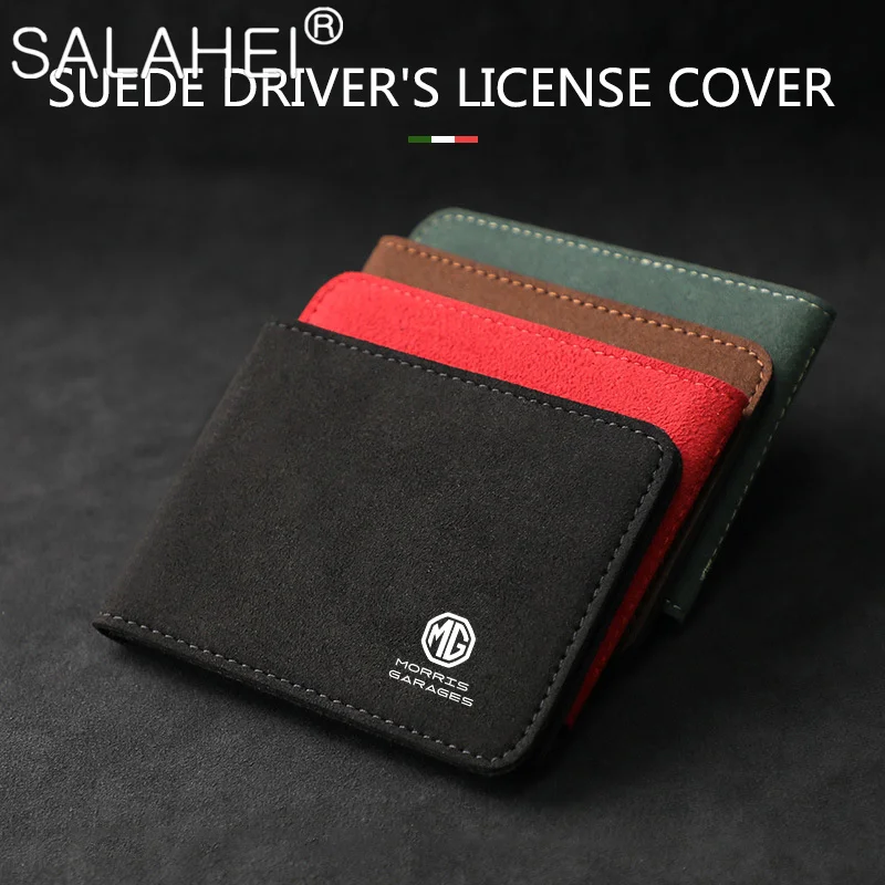 

Car Driver License Cover Suede Leather Ultra Thin Driving Documents Holder Set Card Bag For MG ZS GS 5 Gundam 350 Parts TF GT 6