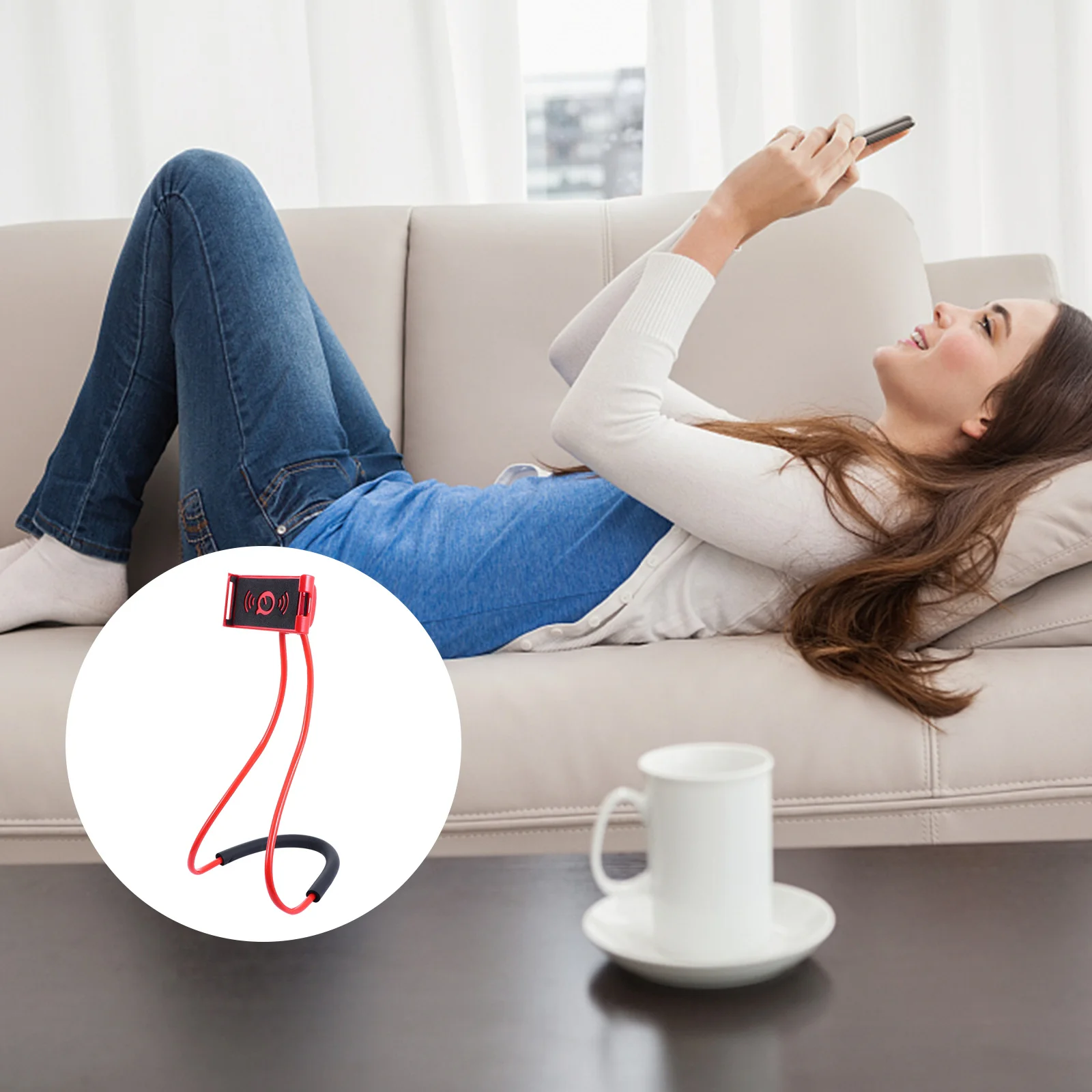 

Holderneck Support Stand Bracket Lazy Hanging Flexible Tablet Car Cell Armsmount Adjustable Lying Bed