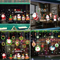 merry christmas window stickers santa claus christmas decorations for home navidad 2022 xmas ornaments gift happy new year 2023