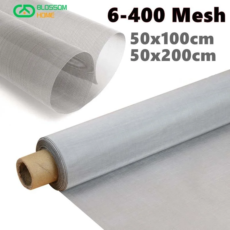 50cm x 100cm 304 Stainless Steel Filter 60 80 100 120 200 300 400 mesh 180-25 Micron Filtration Screening Sheet Screening Filter