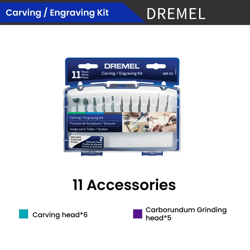 Набор аксессуаров для шлифования Dremel насадок резьбы шлифовального круга