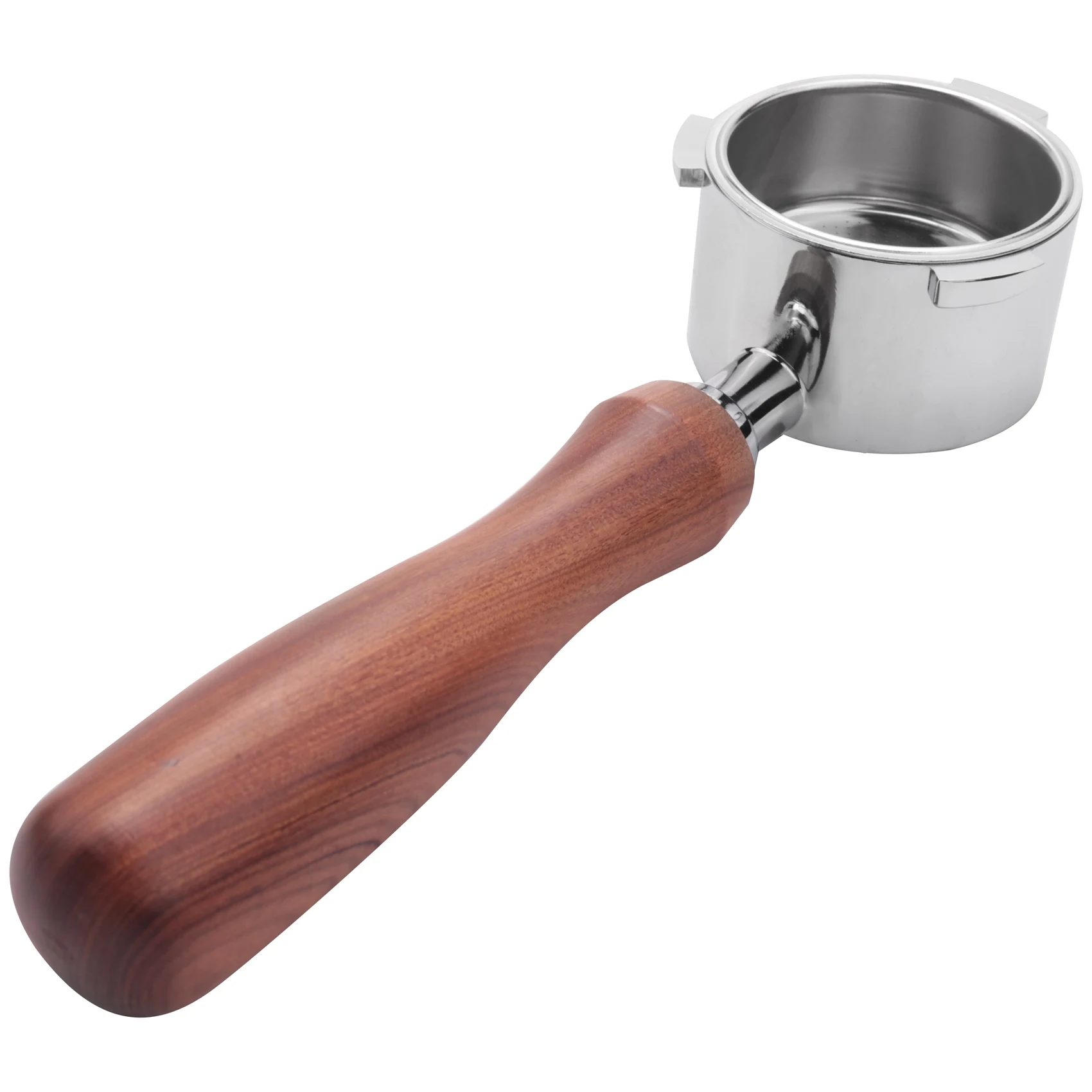 

Bottomless Portafilter 51mm for EC680/EC685 Coffee Machine Filter 51mm, Three Ear Wooden Handle