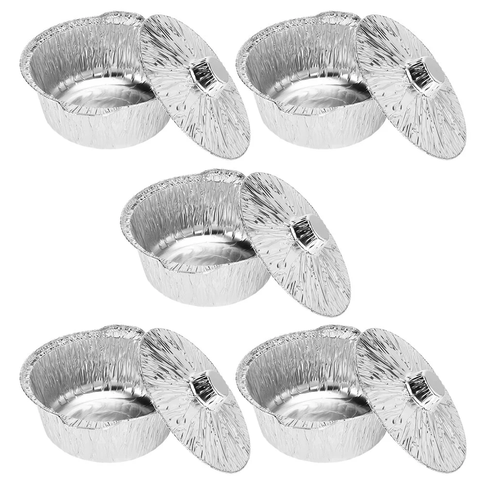 

5 Pcs Camping Cookware Aluminum Foil Cooking Pot Food Baking Household Barbecue Bread Convenient Containers Party Supplies