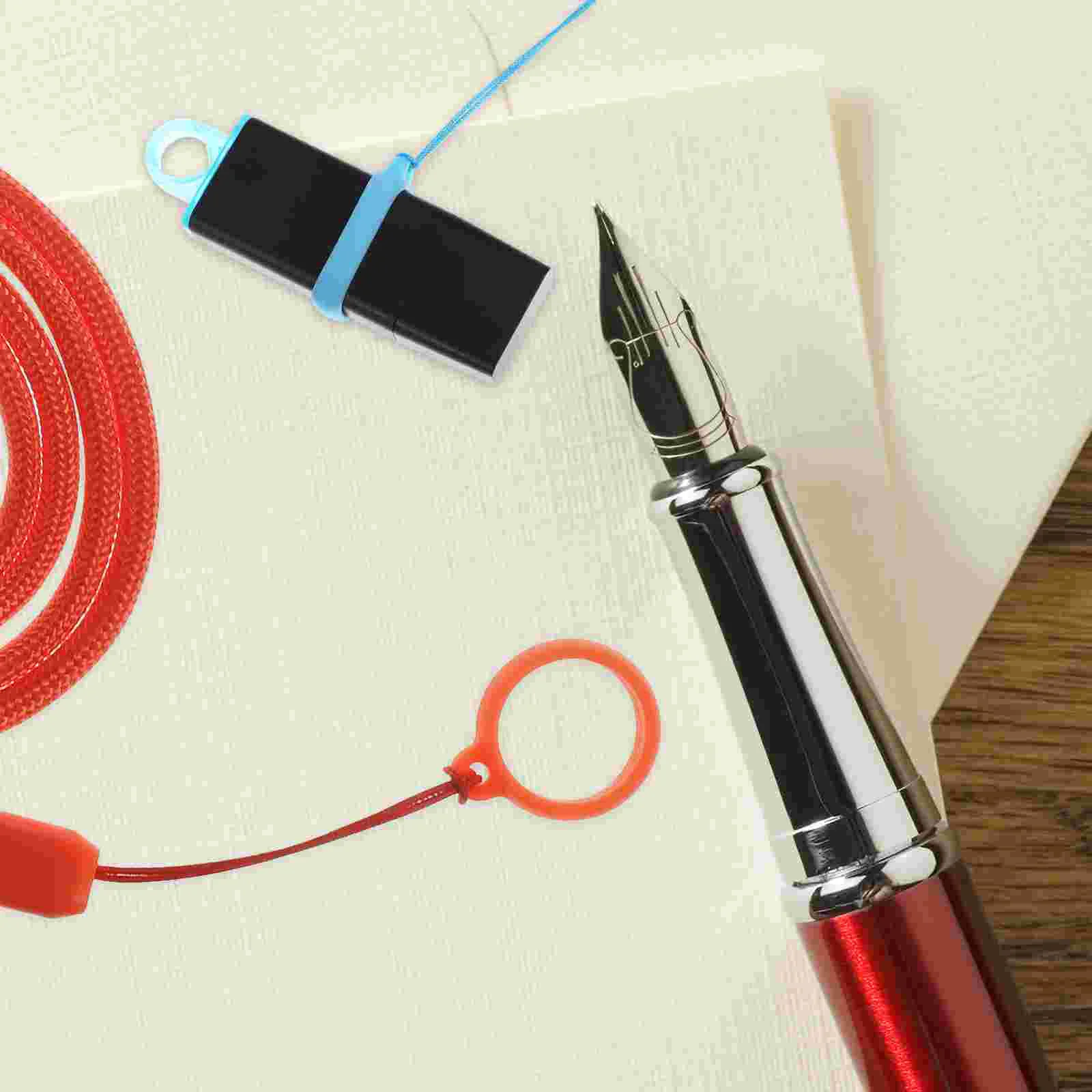 8 шт. набор ремешков для черных ручек шейный ключ анти-потерянные силиконовые