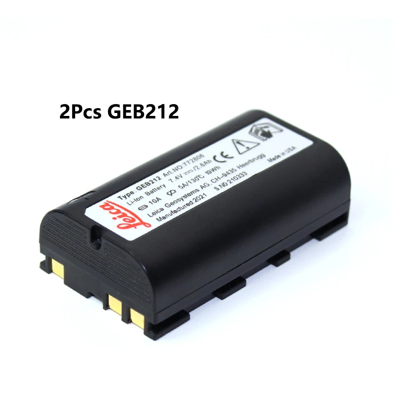 

2Pcs Leica GEB212 Battery for Leica ATX1200 ATX1230 GPS1200 GPS900 GRX1200 Lithium Battery GEB212