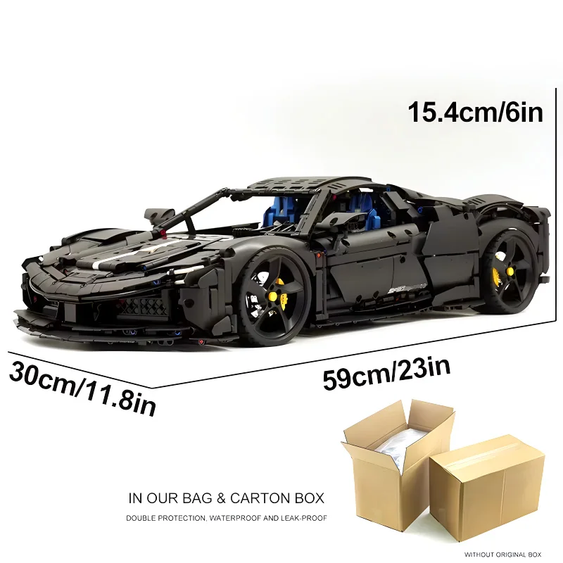 Новый конструктор Gustom 10623 черный высокотехнологичный скоростной спортивный