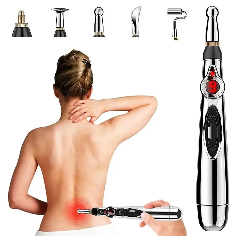 

Electric Acupuncture Point Massage Pen Pain Relief Therapy Meridian Point Laser Energy Pen Massage Body Massager Electronic V2U4