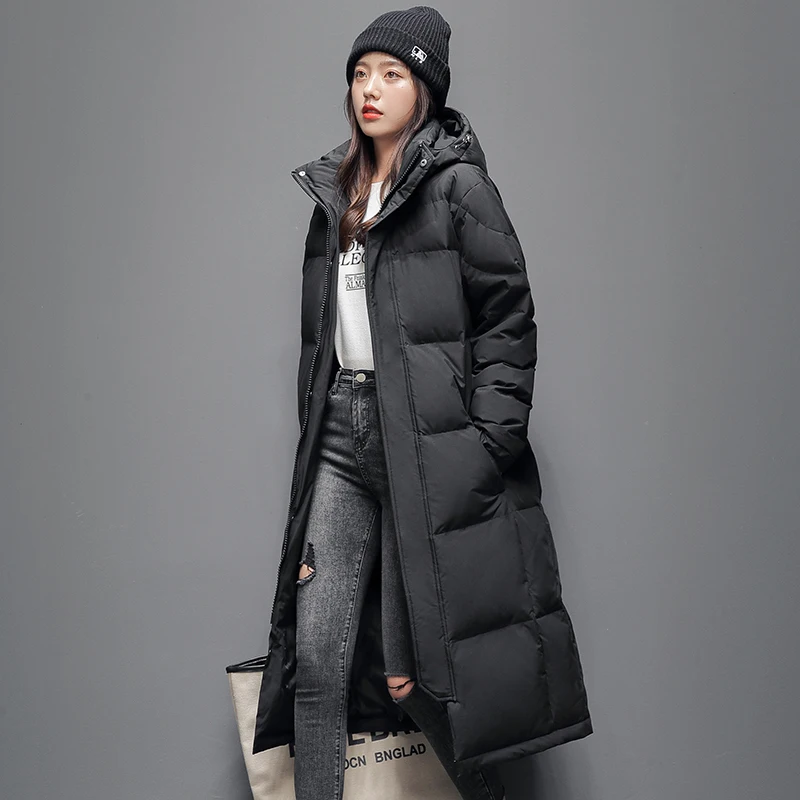 Женский зимний модный универсальный теплый пуховик