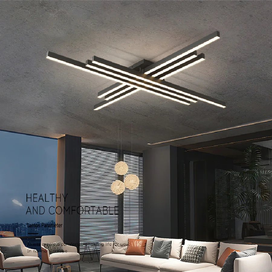 

Minimalist living room lamp 2022 new long strip ceiling lamp master bedroom lamp Nordic lamps chandelier ceiling ceiling lamp