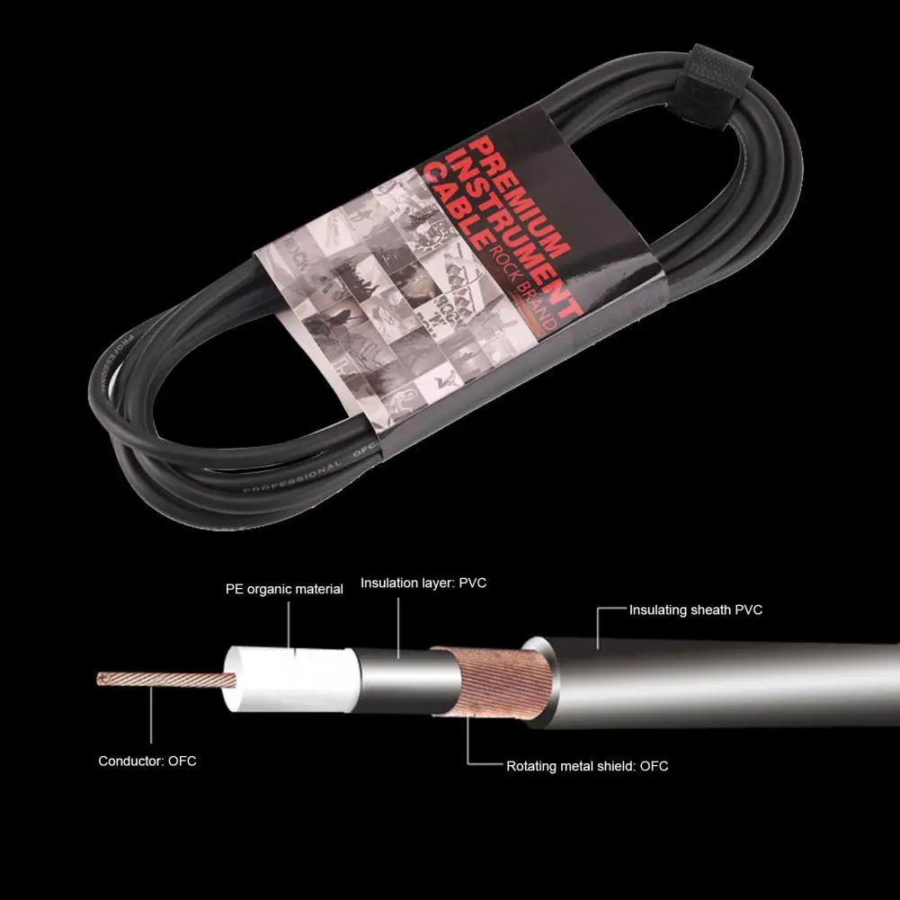 Кабель для электрогитары кабель инструментов двойной экранирующий прямой