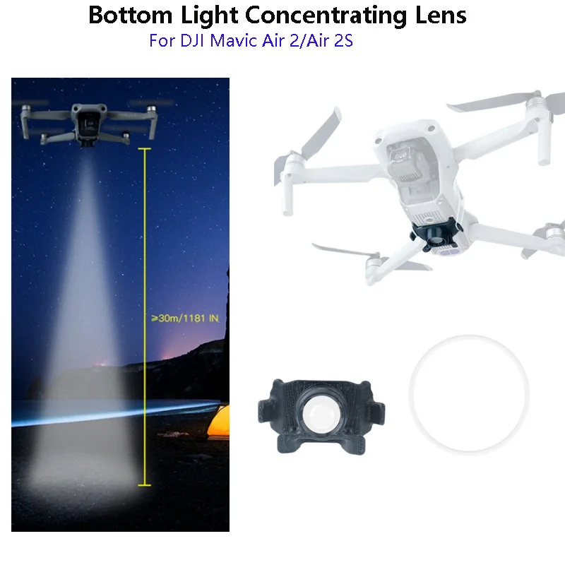 

Bottom Extend Night Light Condenser Brighten Lampshade For DJI Mavic Air 2 /Air 2S Drone Accessories