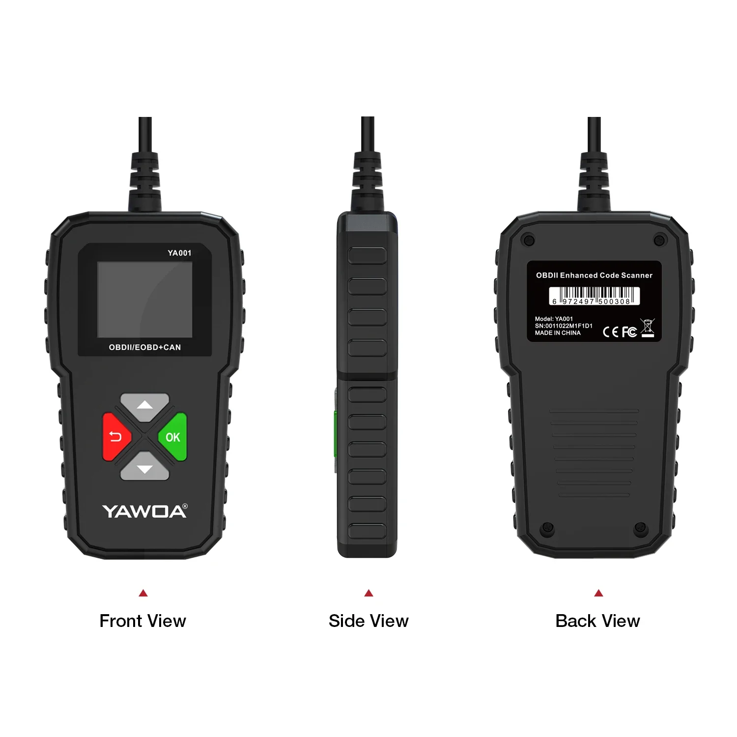 Сканер OBD2 YA001 Автоматические диагностические инструменты OBDII EOBD Code Reader 12 В