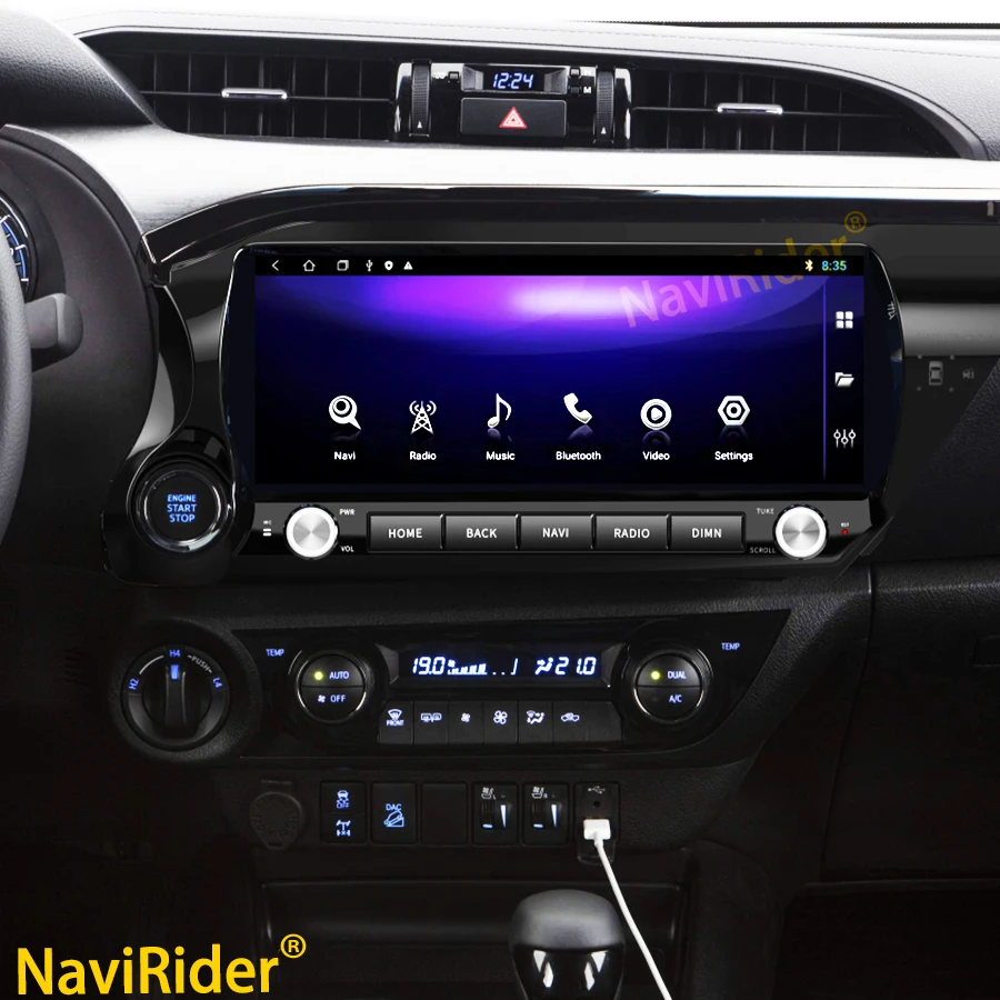 

Для Toyota Hilux 2015 -2023 12,3 дюймов Android 14 Qled экран Автомобильная Мультимедийная магнитола GPS Навигация стерео CarPlay головное устройство