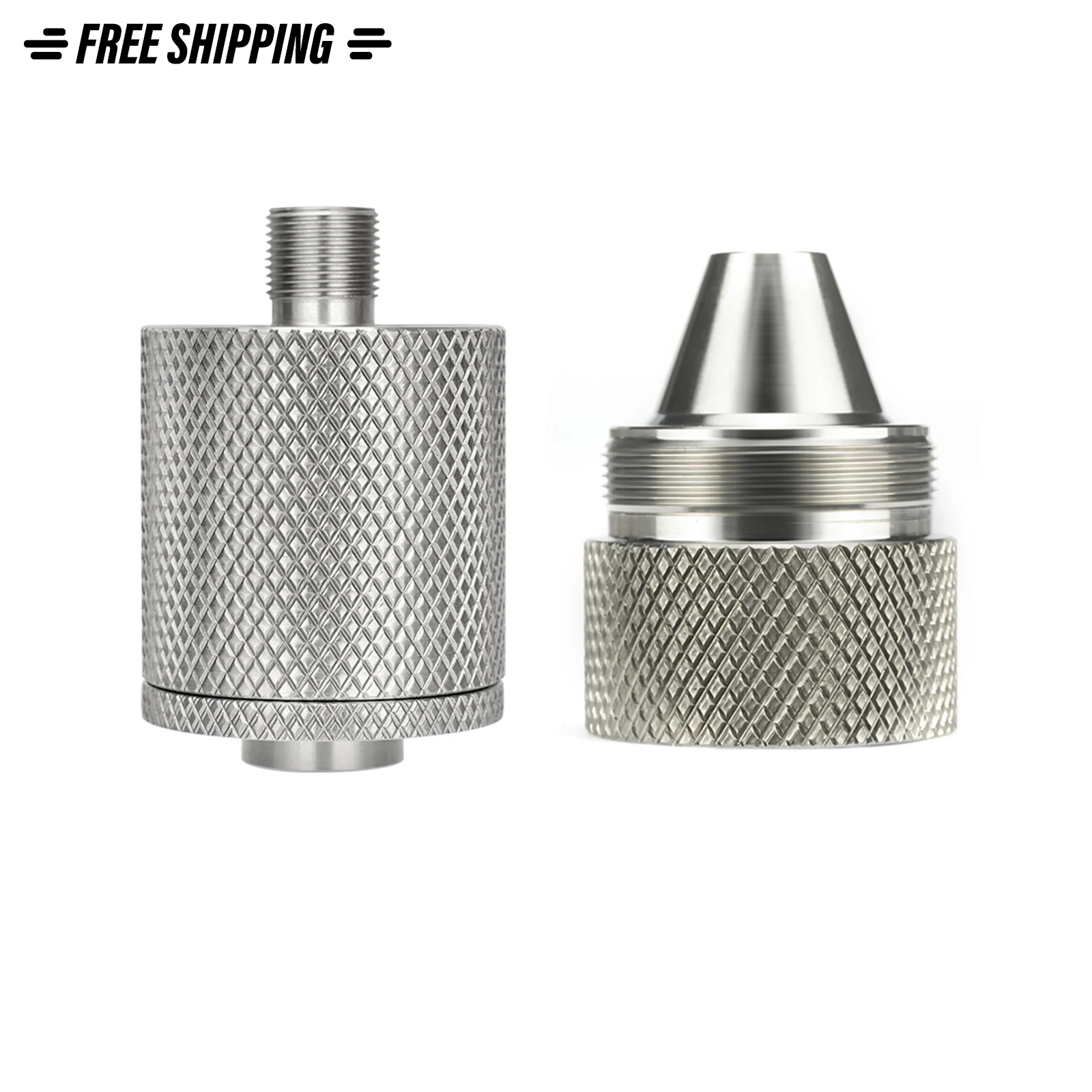 

10"L 1.52"OD Modular Solvent Cleaning Tube 1.375x24 Stainless Steel +1/2x28 to 1/2x28,1/2x28 to 13.5x1LH External Recoil Booster
