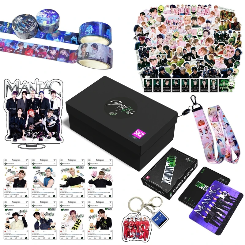 Kpop Stray Kids ODDINARY Gift Box Set StrayKids New Album Photocards Mantac Lomo Card Sticker Lanyard Keychains Fans Gifts
