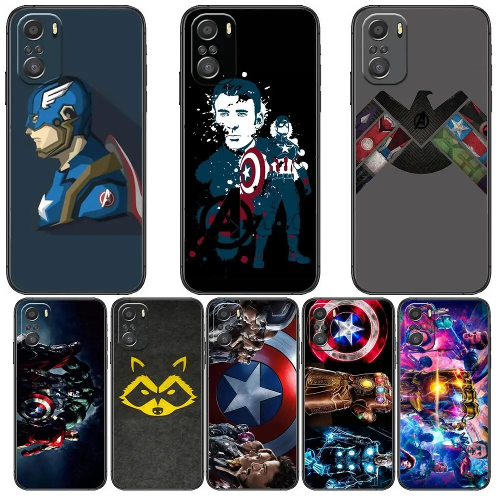 

Marvel Comics Heroes For Xiaomi Redmi Note 10S 10 9T 9S 9 8T 8 7S 7 6 5A 5 Pro Max Soft Black Phone Case