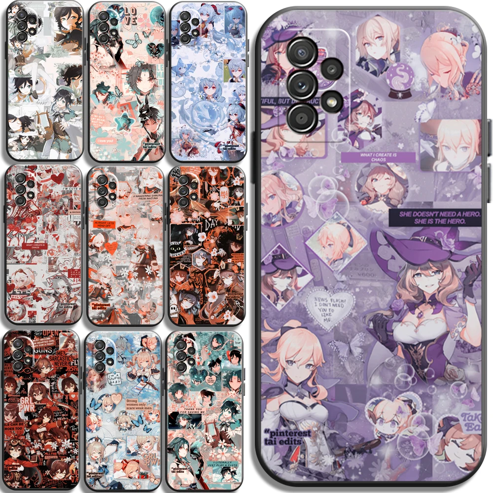 

Genshin Impact Anime Funda Phone Cases For Xiaomi Redmi Note 10 10S 10 Pro POCO F3 GT X3 GT M3 Pro X3 NFC Carcasa Coque
