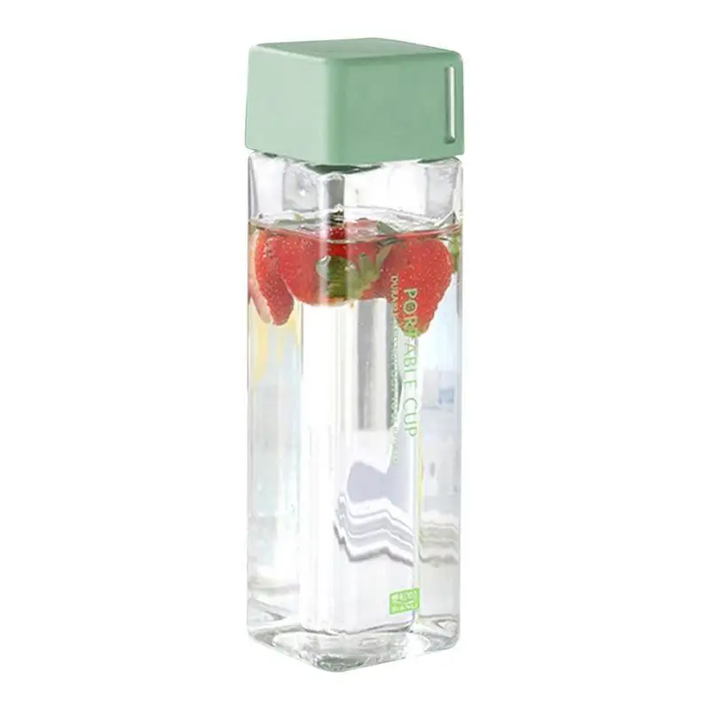 480ml Outdoor Sports Water Cup Square Water Mug Bottle Orange Yellow Blue Green 480ml Portable Water