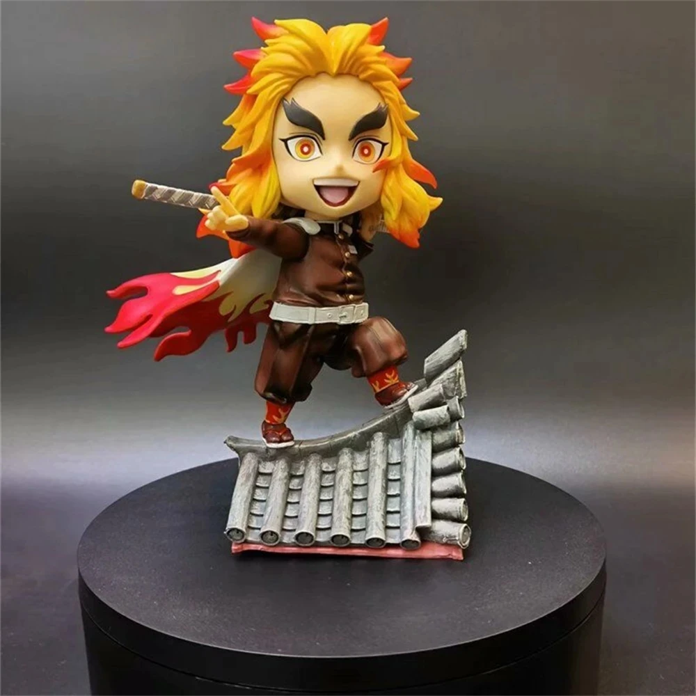 

Bandai Demon Slayer Rengoku Kyoujurou Q Posket Hashira Original Kawaii Doll Anime Figures Model Collection Doll Toys Gift