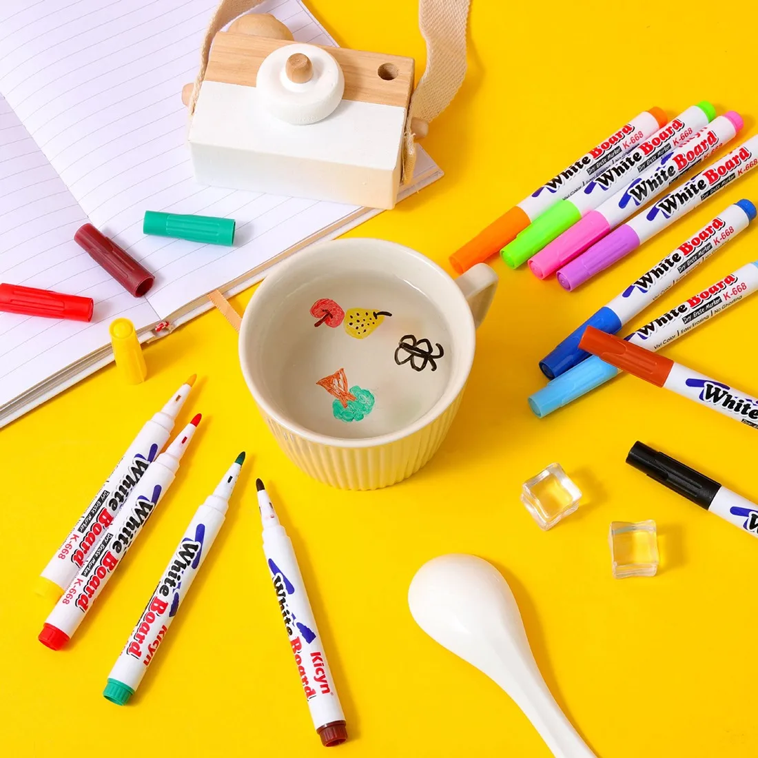 

Newest Magical Water Painting Pen 4/8/12 Colors Colorful Mark Pen Children39s Early Education Toys Whiteboard Markers Doodle Pen
