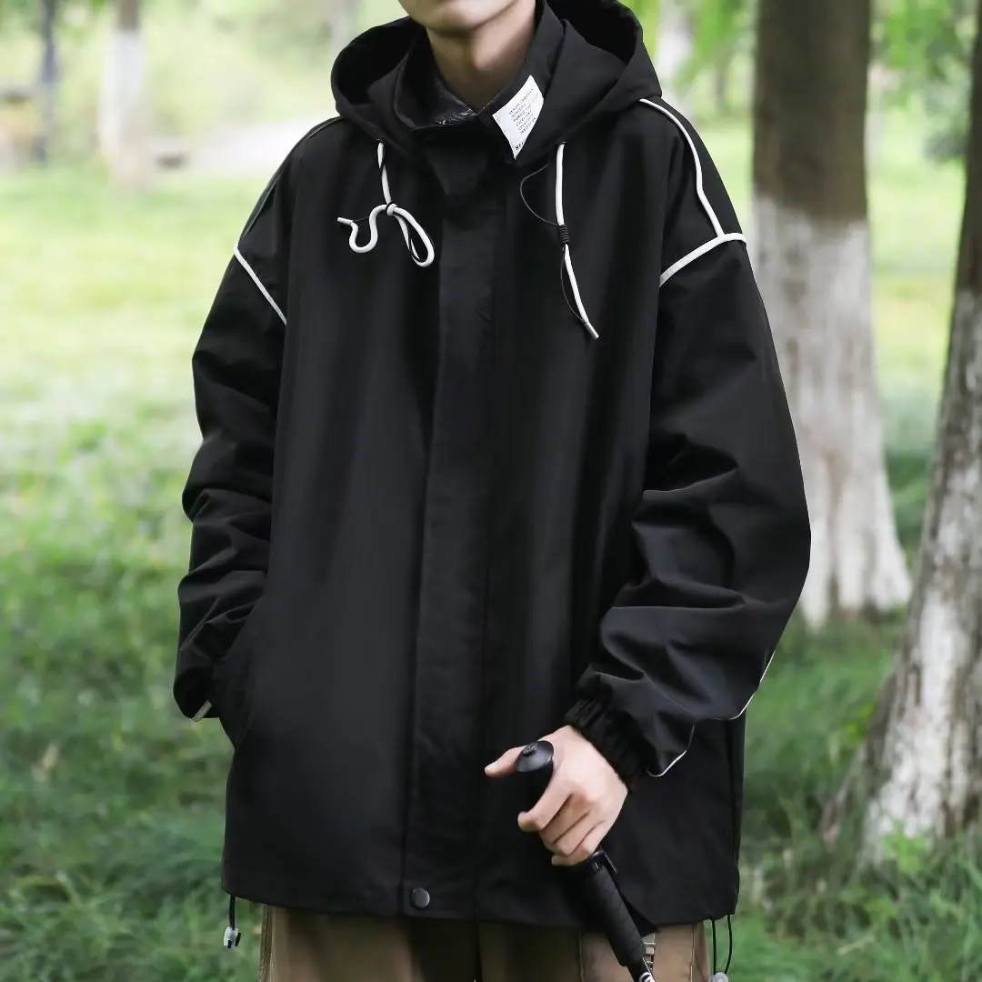 Новинка 2023 модная функциональная шикарная Мужская куртка черная Модная