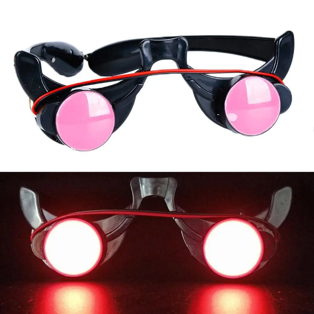 Funny Glasses LED Luminous Glasses Goggles LED Light Up Eyeglasses for Halloween Christmas Bar KTV Birthday Party