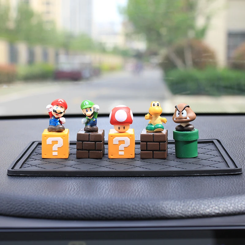 

5pcs/lot Super Mario Creative Decoration Game Mario Bros PVC Action Figures Toys Super Mushroom Mini Figures Toys for Kids Gifts