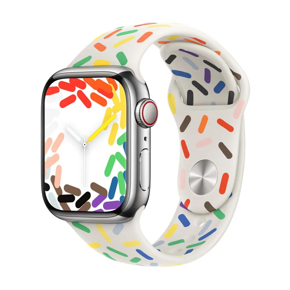 Pride Edition Sport Band For Apple Watch strap 44mm 40mm 45mm 41mm 49mm 42mm 38mm bracelet iwatch series 7 se 3 4 5 6 8 Ultra