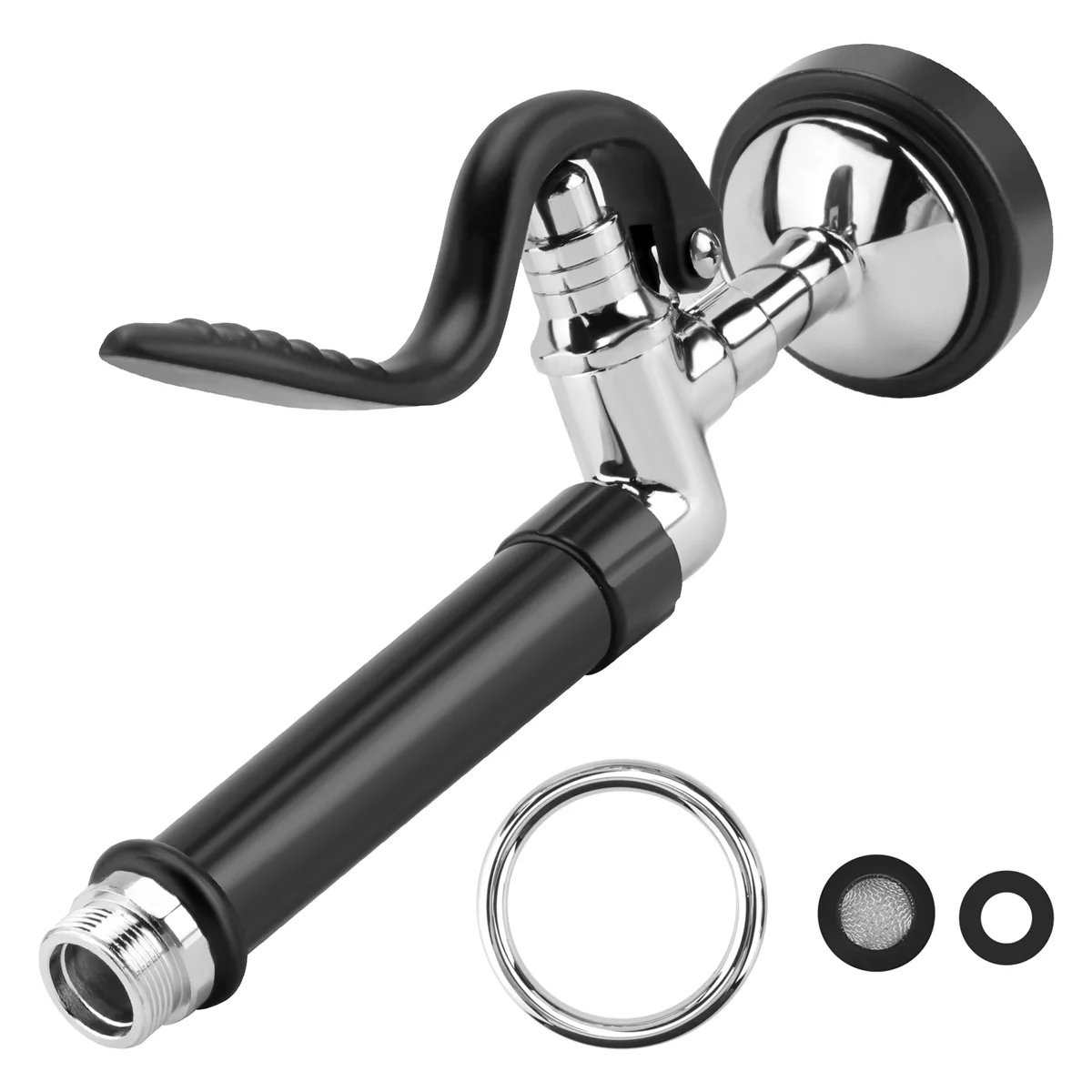 Pre Rinse Sprayer Commercial Kitchen Faucet Parts Chrome Finished (Black) |