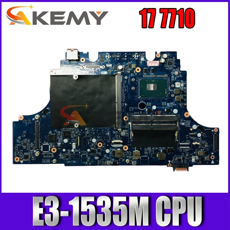 

Free shipping For 17 7710 CN-0MW3Y4 0MW3Y4 MW3Y4 Laptop motherboard AAPB0 LA-C551P With SR2FM E3-1535M CPU 100% full Tested