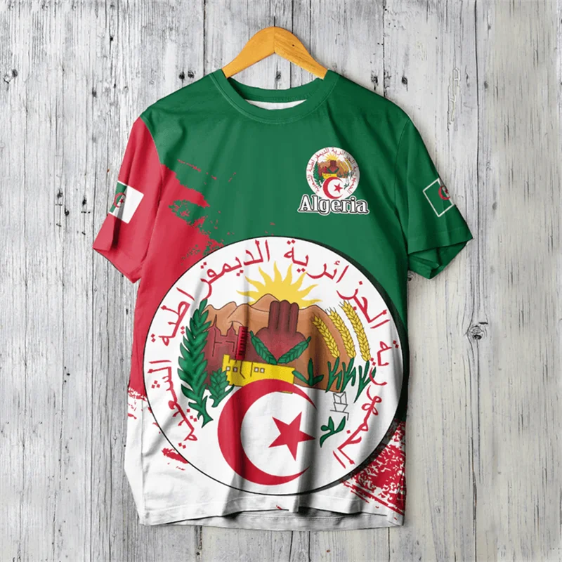 Футболка с 3D принтом флага Алжира Демократической Республики герб графические