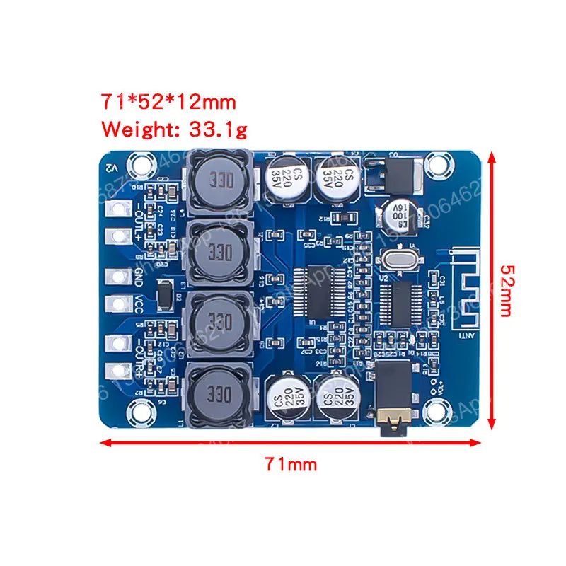 Фото Плата цифрового усилителя мощности TPA3118 2x30W DC 8-26V для стереоаудио и Bluetooth, для DIY-проектов, игрушек и моделей №1