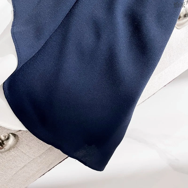 Платье с голубым швом новинка 2024 одежда для полных девушек Женская юбка большого