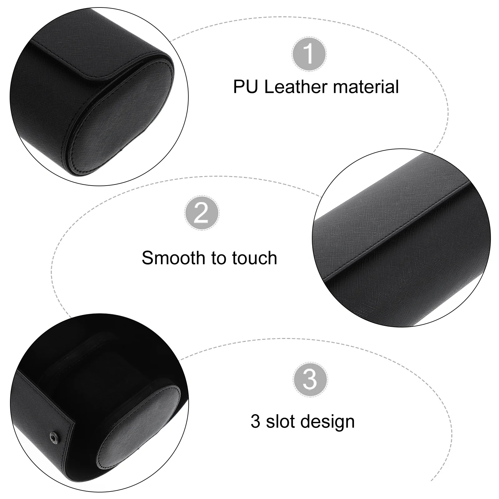 Travel Jewelry Boxes Women Case Elegance Watch Necklace Roll Press Set Back Closer Stand