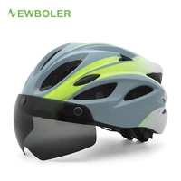 newboler bicycle helmet women led light rechargeable intergrally molded sport cycling helmet mountain road bike helmet man white