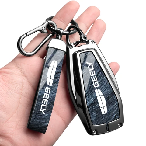 Чехол для автомобильного ключа из цинкового сплава, подходит для Geely Coolray 2024 X6 Emgrand Global Hawk GX7, защитный чехол для ключей с дистанционным управлением