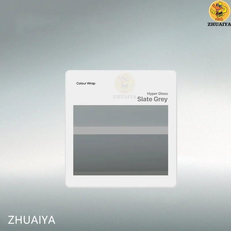 Суперглянцевая шиферно-серая виниловая пленка ZHUAIYA обмотка для автомобиля