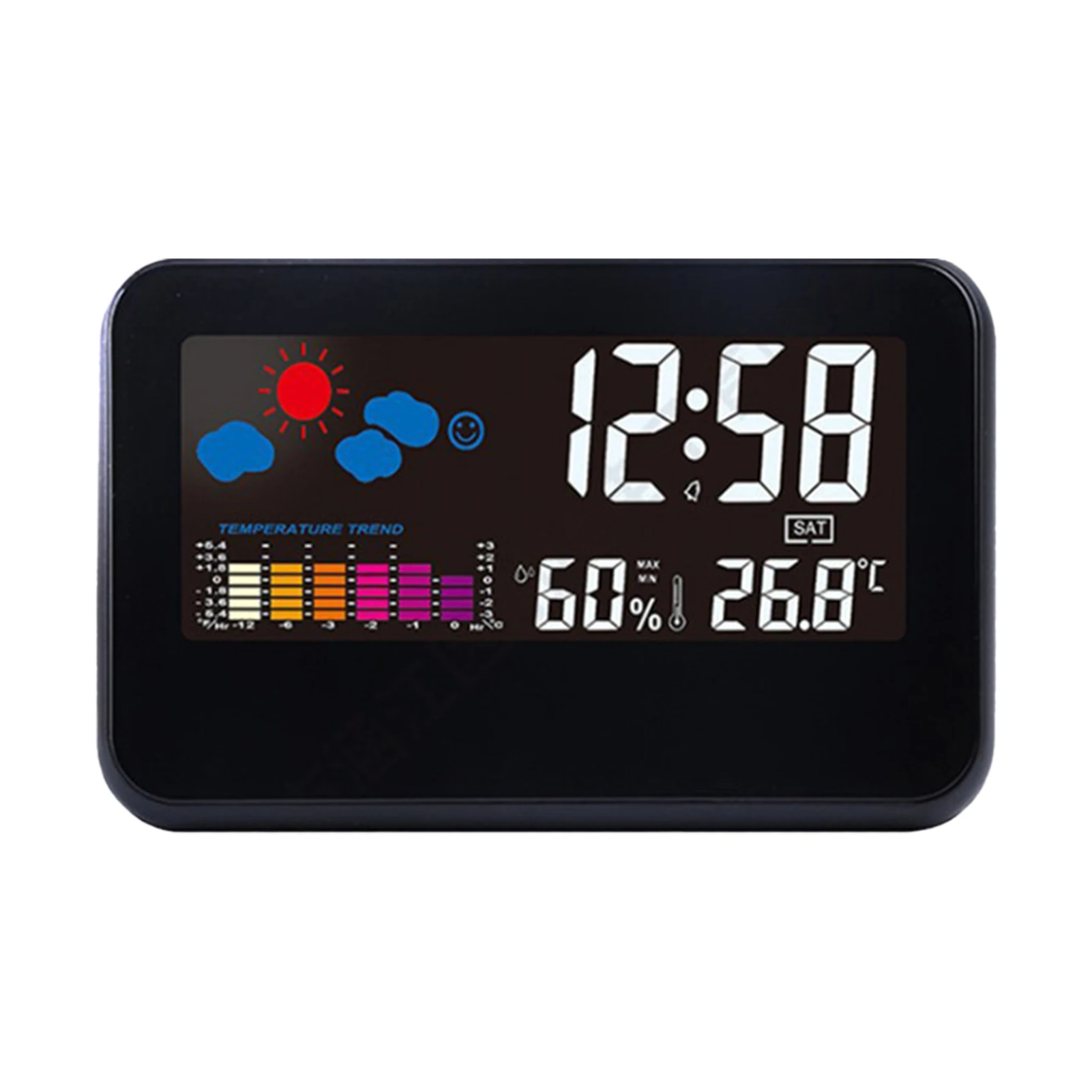 

Color Screen Backlight Digital Alarm Clock Temperature Sound Control Date Time