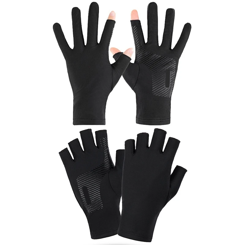 

Women Half Fingers Gloves Summer Breathable Thin Semi-Finger Driving Glove