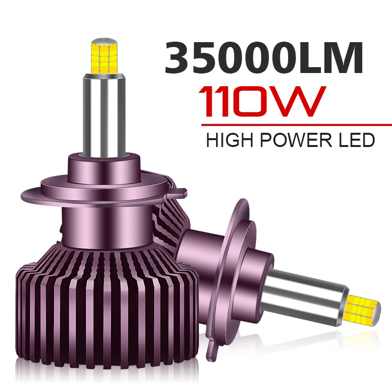 

110W 35000LM High Power H7 LED Canbus H8 HB3 9005 HB4 9006 H11 H1 Car Headlights Bulbs 9012 HIR2 3D 360 Degree Auto Lamp