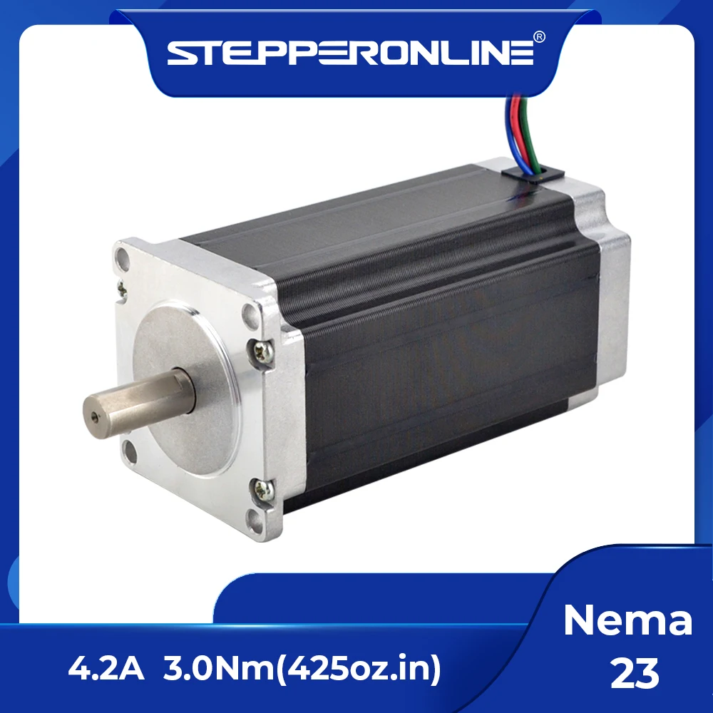 STEPPERONLINE Nema 23 Шаговый двигатель 3Nm 57x113 мм 4.2A 57 4-выводной для гравировального