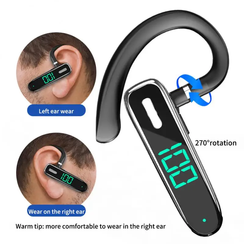 

With Microphone Wireless Earbuds Non-in-ear -compatible 5.3 Headset Led Digital Display Noise Reduction Sport Headphone