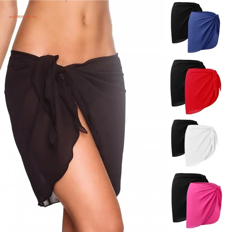 

Пикантный женский шифоновый купальник парео шарф накидка саронг пляжная одежда бикини