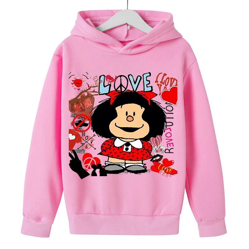 

Mafalda Harajuku Cartoon Toddler Pullover Hoodie Boy Kids Hooded Sweatshirts Fall Spring Autumn Clothes Teenagers Casual Winter