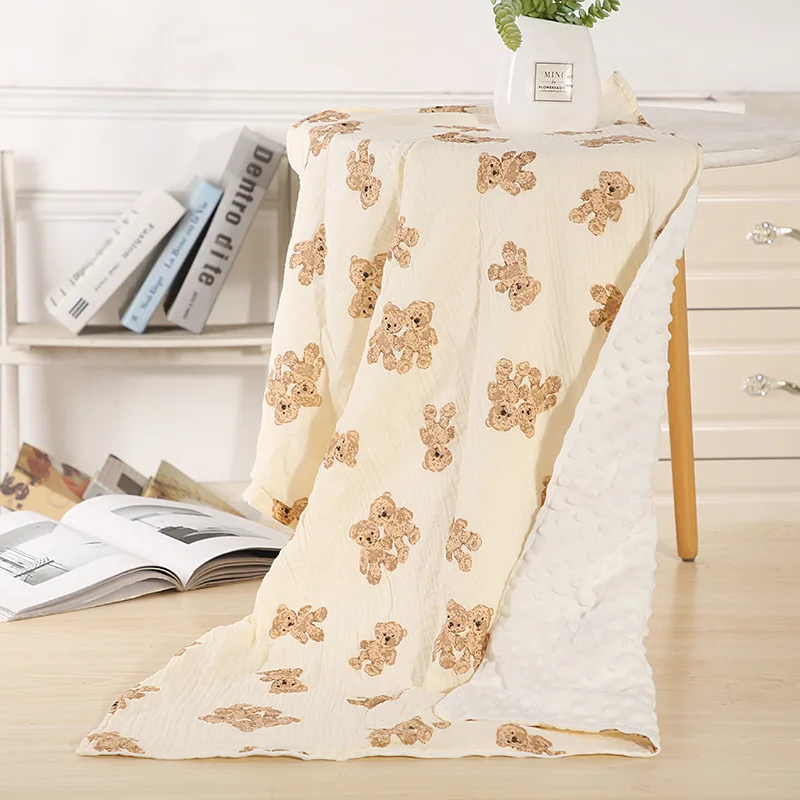 

Муслиновое хлопковое блиновое детское одеяло для новорожденных, хлопковое газовое блиновое одеяло для малышей, Радужное супер мягкое муслиновое одеяло для пеленания