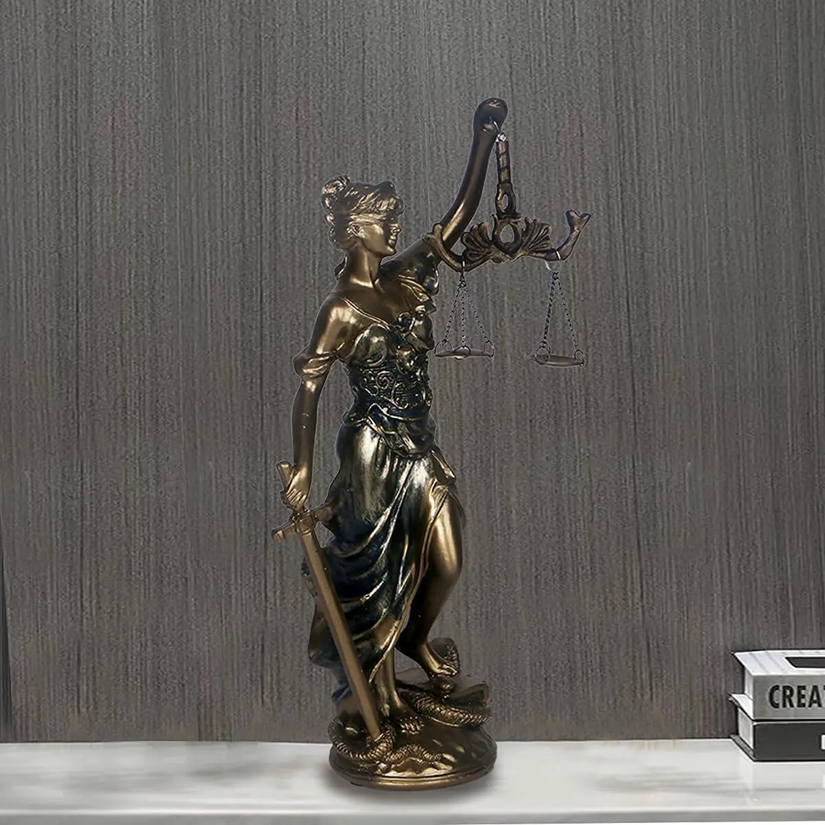 Goddess of Justice Lady Justice Statue for Home Décor Office Bookshelf Ldeal Gift for Friends Fairness and Justice Sculpture