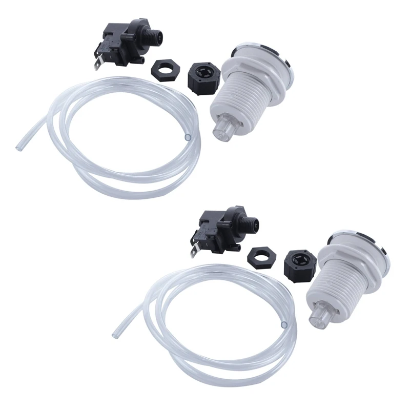 

2X 16A On Off Push Button Switch Jetted Whirlpool Jet For Bath Tub Spa Garbage