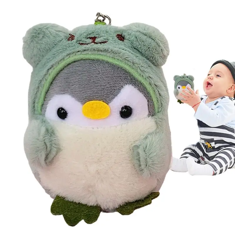 Плюшевый брелок с изображением пингвина плюшевый мягкий и эластичный для ключей