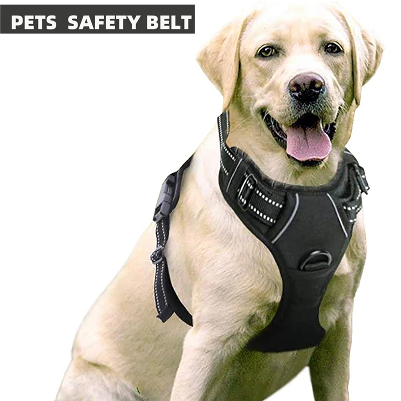 

Светоотражающая нейлоновая шлейка для собак, жилет среднего и большого размера, не тянется, регулируемый, для прогулок